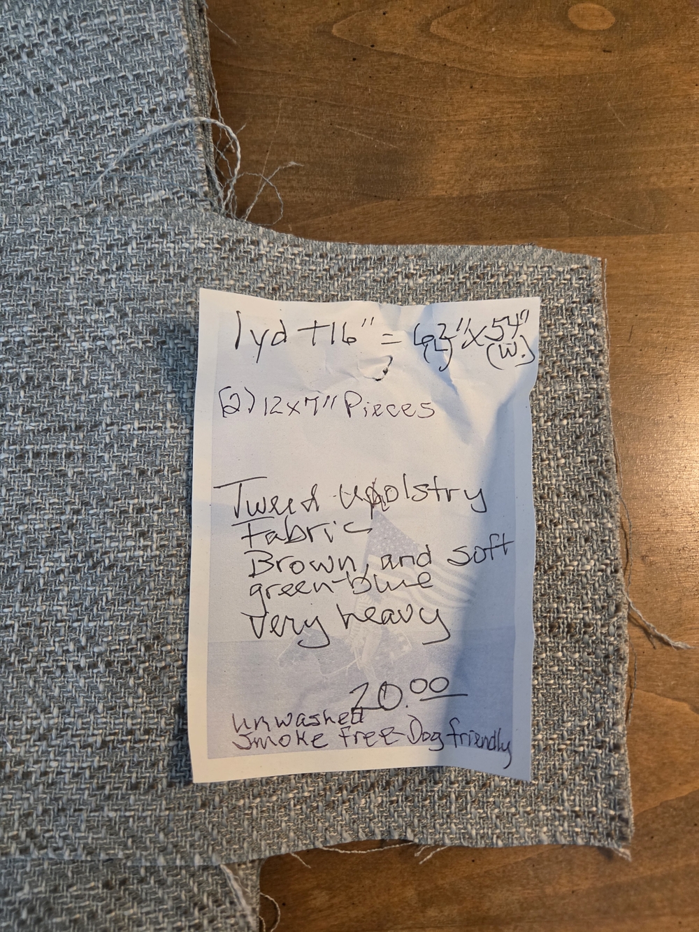 Tweed Upholstery Fabric  Light Gray-Blue
